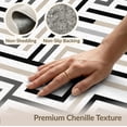 thumbnail image 6 of ODIKA 8'x10' Washable Area Rug Geometric Interlocking Block Angular Asymmetrical Bands Grey for Living Room, Under Sectional, Family , Durable, Non-Slip, 6 of 7
