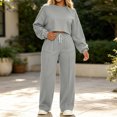 thumbnail image 2 of KyCheLot Women's Sweatsuits Oversized 2 Piece Outfits Long Sleeve Pullover Tops and Sweatpants Casual Set, 2 of 9