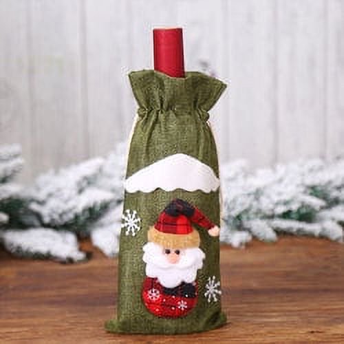 Venta al por mayor Feliz Navidad Decoraciones Navidad Botella de vino Cubierta Navidad 2023