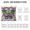 thumbnail image 6 of QZHH Mardi Gras Pillow Covers for Home Decorations Beads Eye Mask Fleur De Lis Gnomes Truck Decor Happy Mardi Gras Throw Pillows Decorative Cushion Cases Mardi Gras Decorations 2pc, 6 of 6