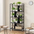 thumbnail image 4 of Danolapsi 5 Tier Bookshelf Rustic Industrial Style,Storage Shelves,61 Inch Tall Industrial Book Shelf with Open Display Bookshelves,5 Shelf Bookcase with Metal Frame for Living Room,Bedroom and Home, 4 of 9