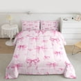 thumbnail image 2 of Castle Fairy Kawaii Girly Bow Full Size Comforter Sets,Cherry Blossom Bedding Sets, 2 of 8
