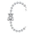thumbnail image 1 of JOYARIS Pulsera Chica Oso Corazón Regalo Amor Zirconias Plata 925 Talla Largo / Ancho 18.5 cm x 3 mm PT-0001063, 1 of 4