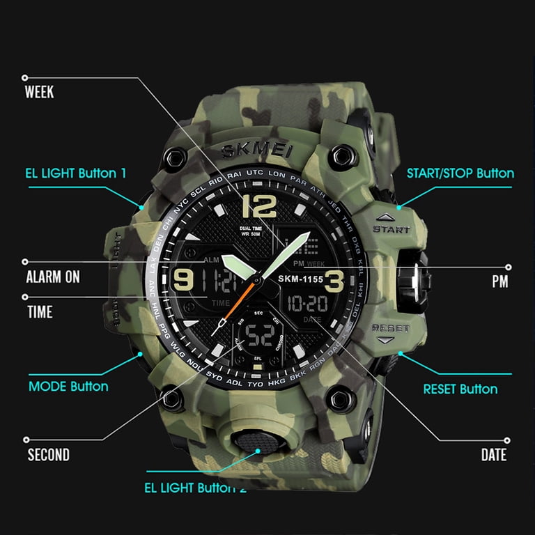 SKMEI Men's Military Sports Watch with Digital Display photo 2