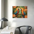 thumbnail image 3 of ARISTURING Parrot Paintings Canvas Wall Art Hawaii Parrot Bird Picture Artwork Tropical Leaves Animal Print Poster for Home Living Room Bedroom Wall Decor Framed Ready to Hang, 3 of 4