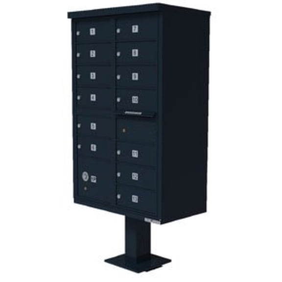 1570 13 Door Cluster Box Unit (CBU) , Black