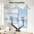 thumbnail image 6 of Kyspho FlowLift™ Dual Monitor Mount Stand for 13-32 inch Screens,Full Motion Heavy Duty Visual Adjustment Arm Desk Mount with MechaSpring, Tool-Free Mount,Max 100x100mm,Holds to 19.8 lbs per Monitor, 6 of 13