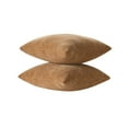 thumbnail image 2 of Mainstays Solid Chenille Decorative Pillow Set, Brown, 18" x 18", 2 Pieces, 2 of 5