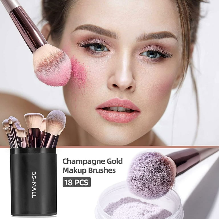 Makeup Brushes 15 Pcs Makeup Brush Set Pink Premium Cosmetic Make Up  Brushes Foundation Blending Blush Concealer Shader Eyeshadow Eyeliner Set  for
