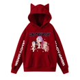 thumbnail image 4 of Pop cazadora para niña Hooded Sweatshirt Women's Cat Ear Hoodie ,Soft Streetwear Pullover ,Cute Long Sleeve Tops for Fall Winter （Red）, 4 of 4