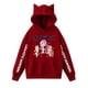 thumbnail image 4 of Pop cazadora para niña Hooded Sweatshirt Women's Cat Ear Hoodie ,Soft Streetwear Pullover ,Cute Long Sleeve Tops for Fall Winter （Red）, 4 of 4