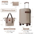thumbnail image 4 of imerelez Luggage Sets 3 Piece Carry on Luggage 22x14x9 Airline Approved, Lightweight Hardshell ABS Suitcases with Wheels, 20 inch, Khaki, 4 of 8