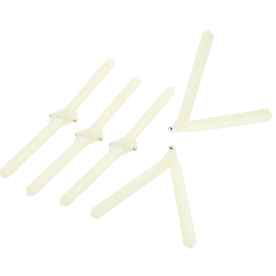 5Pcs RC Airplane Spare Parts White Nylon Pivot Hinges Pins 67x12x4.5mm