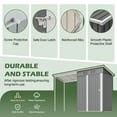 thumbnail image 6 of Aukfa 5x3 FT Outdoor Storage Shed & Gazebo Combo, 2-in-1 Galvanized Steel Metal Tool Shed with Open Pergola for Backyard, Patio & Garden, 6 of 8