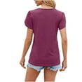 thumbnail image 5 of DeHolifer Women's Tank Tops Sleeveless V-Neck Button Solid Color Tank Tops Loose Casual Fashion Blouse Wine 2XL, 5 of 5