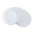 thumbnail image 1 of Plato DII de melamina reutilizable, 23 cm, blanco (juego de 12), 1 of 8