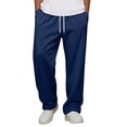 thumbnail image 5 of KLHDSF Men's Baggy Bootcut Sweatpants Wide Leg Flared Stretch Elastic Waist Drawstring Cotton Lounge Workout Casual Pants Dark Blue XXL, 5 of 8