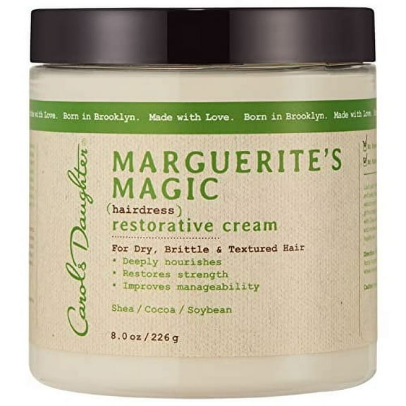 Carol's Daughter Marguerite's Magic Restorative Conditioning Cream for Thick Curly Natural Hair- Hair Moisturizer for Dry, Damaged Hair - Made with Shea and Cocoa Butter, 8 oz