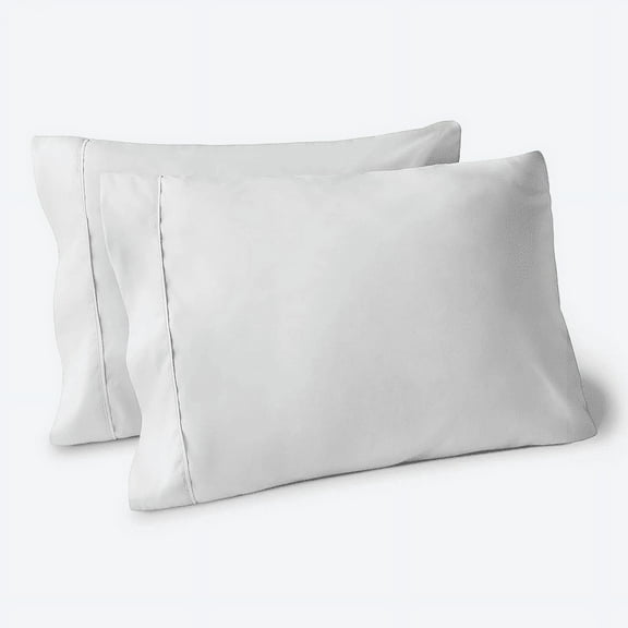 The Great American Store King Pillow Cases Solid White - 2 Pack - Envelope Closure - Soft Brushed Microfiber Fabric - Shrinkage and Fade Resistant Pillow Cases King Size 20 X 40 Inches