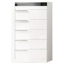 Best Master Bahamas 6-Drawer Poplar Wood Bedroom Chest in Black/White