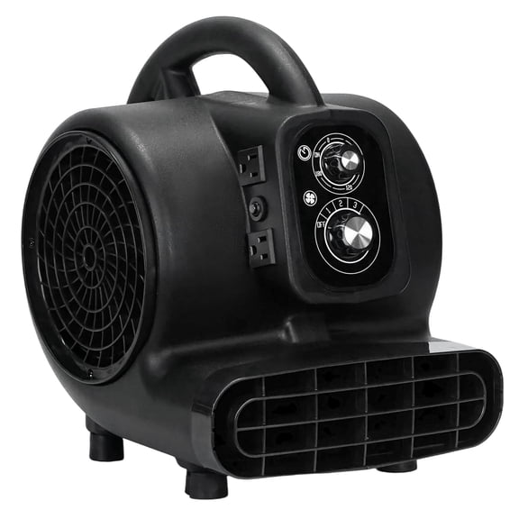 KEN BROWN Air Mover Blower Fan 3-Speed with Timer, 4 Adjustable Angles, Stackable, 1/3 HP, 2000 CFM Blower Fan