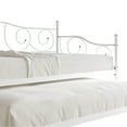 thumbnail image 3 of Castle Place Stylish Twin Metal Daybed with Trundle, White, 3 of 8