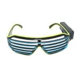 thumbnail image 7 of Sylvtty Light Up Neon Rave Glasses Flashing Shutter Glasses El Wire LED Sunglasses Glowing DJ Costumes for 80s Parties Music Festival, 7 of 7