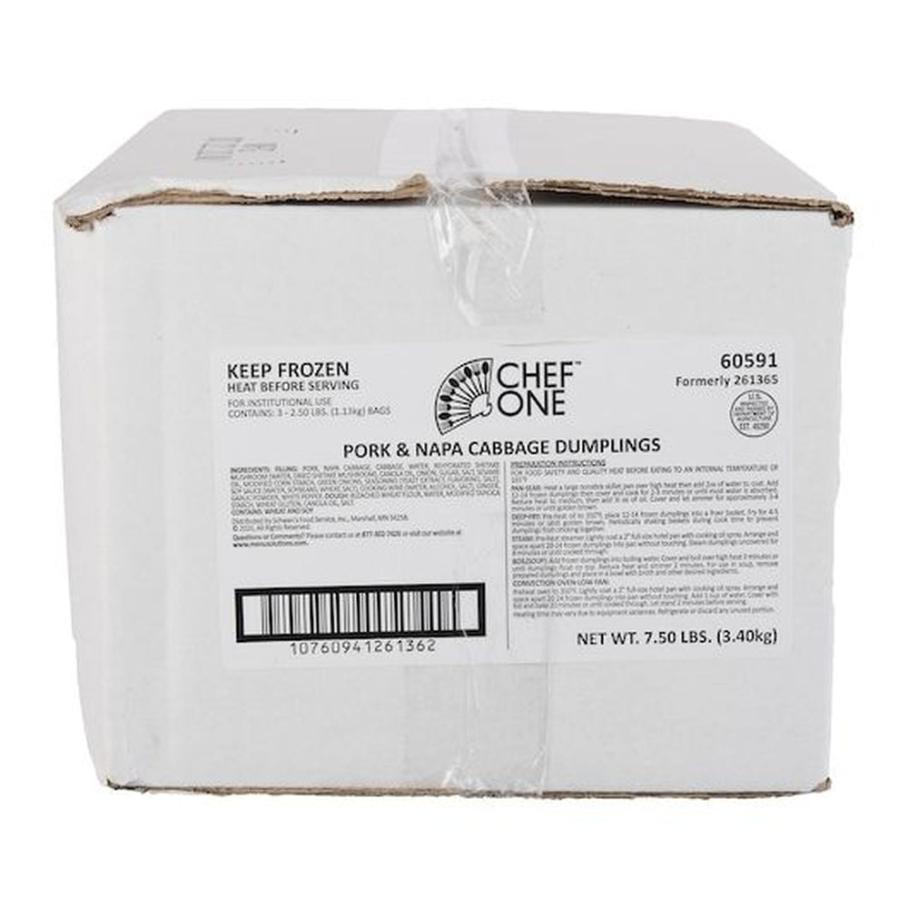 Chef One 0.8 Ounce Pork and Napa Cabbage Dumpling, 40 Ounce -- 3 per case.