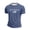 Royal Blue, variant on MLQIDK ALPHA Men's Printed Round Neck Short Sleeve Casual Sport Tshirt Lightweight Breathable Fitness Gym Tee for Men Navy 3XL