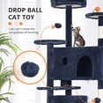thumbnail image 2 of YRLLENSDAN 70 inch Tall Cat Tree Tower for Indoor Cats, Large Cat Tower with Scratching Post, Cat Climbing Tower with Cat Tree House, Sturdy Cat Condo, Dark Blue, 2 of 7
