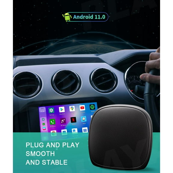 Android 11 CarPlay Ai Box Support Wireless CarPlay Wireless Android Auto 2 16G, Support Netflit, Youtube and Mirrorlink ect