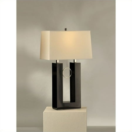 Nova Lighting Earring Standing Table Lamp, Black/Black Nickel/White