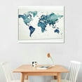 thumbnail image 2 of Office Wall Decor World Map Wall Art Of The World Wall Decor Poster Framed Stretched Canvas Wall Art for Living Room Bedroom Decor Canvas Prints Size : 20x16inch Ready To Hang, 2 of 4