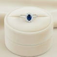 thumbnail image 3 of 1.00 Ctw Princess Diana Inspired Blue Sapphire 925 Sterling Silver Women Valentines Day Gift Ring, 3 of 6