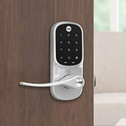 رافعة باب لوحة مفاتيح Yale Touch للأبواب غير المزلاجية - دخول بدون مفتاح مع فتح رمز الدبوس وقفل تلقائي أو بلمسة واحدة ، نيكل ساتان