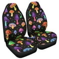 thumbnail image 2 of Uourmeti Cartoon Mushroom Print Car Seat Covers 2 PCS Elastic Bucket Front Seat Protector Cover Breathable Universal for Vehicle SUV Sedan Trucks for Women Men, 2 of 7