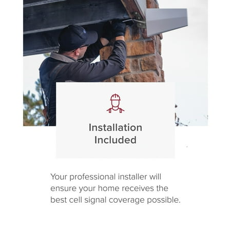 weBoost - Installed Home Complete Cell Signal Booster Kit with Professional Installation, Boosts 4G LTE & 5G for all US Carriers - Black