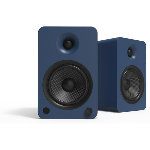 Kanto YU6MU Powered Speakers with Bluetooth and Built-in Phono Preamp | 200W Peak Power | 1" Silk Dome Tweeter and 5.25" Kevlar Driver | Auto Standby and Startup | Remote Included | Pair | Matte Blue