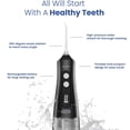 thumbnail image 3 of Water flosser irrigator, portable wireless charging oral irrigator, 350ml water tank, 7 waterproof, travel chargeable electric tooth floss cleaner teeth (white), 3 of 4