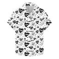thumbnail image 2 of BiZtdJrK Men's T-Shirts, Valentines Day Gifts Novelty Printed Casual Turndown Collar Tshirt Holiday Summer Top Multicolor XXL, 2 of 6