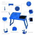 thumbnail image 2 of Laptop Table for Bed, iMountek Folding Laptop Computer Notebook Table Bed Desk Stand with cooling fan, 20.87"(L) x 11.81"(W)x10-15"(H), Blue, 2 of 6