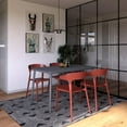 thumbnail image 5 of Novogratz Poolside Gossip, April 50" x 29" Rectangular Indoor/Outdoor Dining Table, Charcoal, 5 of 14