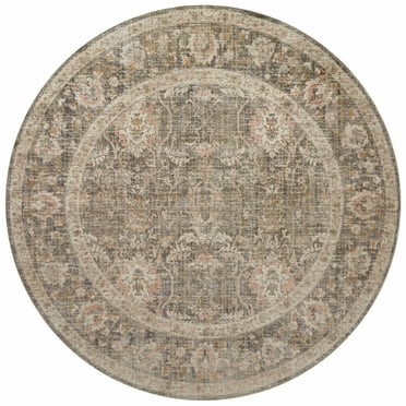 Chris Loves Julia x Loloi Rosemarie Sage/Blush 7'-9" x 7'-9" Round Area Rug