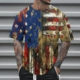 thumbnail image 2 of DODADAWANJ Mens 4th of July T Shirt Novelty American Flag Graphic Tees Big and Tall Mens T Shirts Casual Short Sleeve Holiday Tops Comfy Round Neck Independence Day Tshirt XXL, 2 of 6