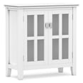 thumbnail image 3 of Simpli Home Artisan 30 inch Wide Solid Wood Transitional Low Storage Cabinet in White, 3 of 10