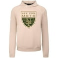 thumbnail image 2 of Men's Levelwear  Khaki New York Mets Mandate Buckler Tri-Blend Pullover Hoodie, 2 of 3