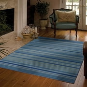 Orian Chambray Rainbow Stripe Rug