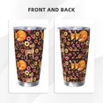 thumbnail image 3 of Lsque Woodland Creatures Floral Pattern 20oz Car Cup with Lid and Straw, Insulated Coffee Cup with Straw Topper, Spill Proof Travel Coffee Mug, Stainless Steel Tumble-Straw Three-piece Set, 3 of 8