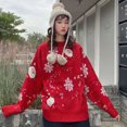 thumbnail image 1 of Suéteres de Navidad para hombres y mujeres, suéter suelto grueso, prendas de vestir de otoño e invierno, pareja, 1 of 5