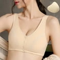 thumbnail image 2 of Arlun,Front Closure Supportive Bras for Post Women Comfortable Wireless Breast Prosthesis(Right) Bras No Underwire Full Coverage Bralettes Soft Comfy Ideal for Everyday Wear Beige 44, 2 of 6